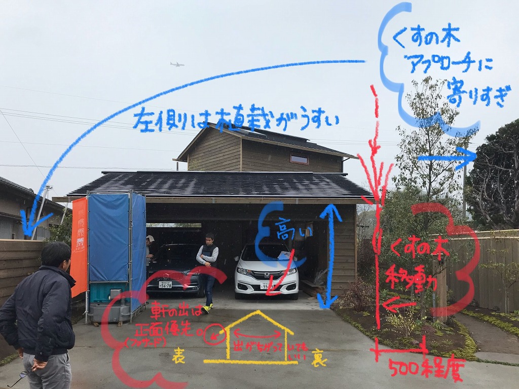 【次に生かす】切妻ガレージの軒の出