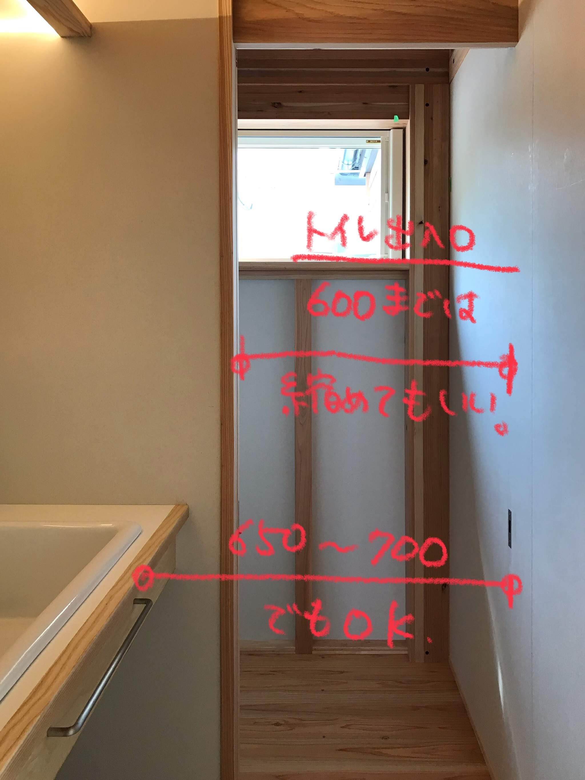 【標準化】洗面台と背後壁のミニマム寸法