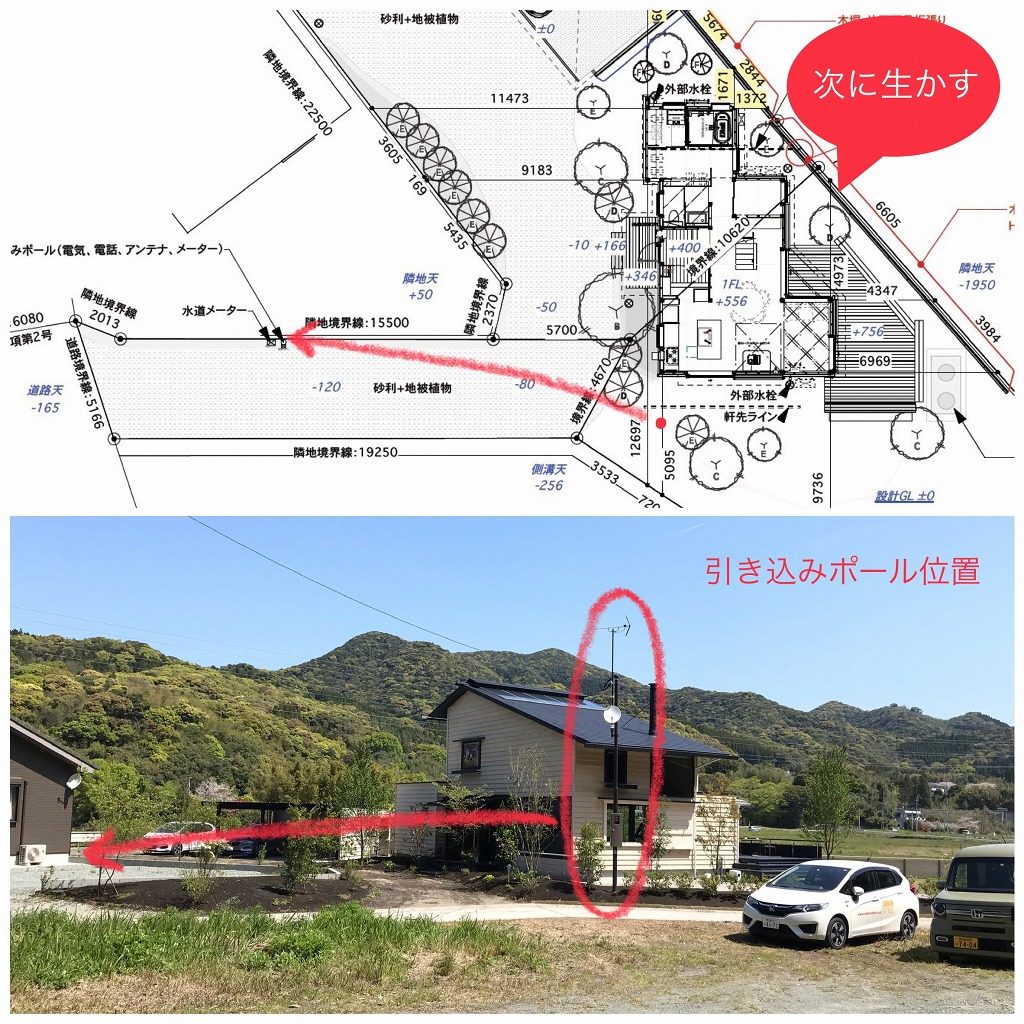 【次に生かす】引込ポールの位置