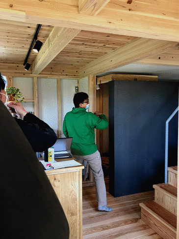 【手直し】間仕切壁上部下地のカモフラージュ